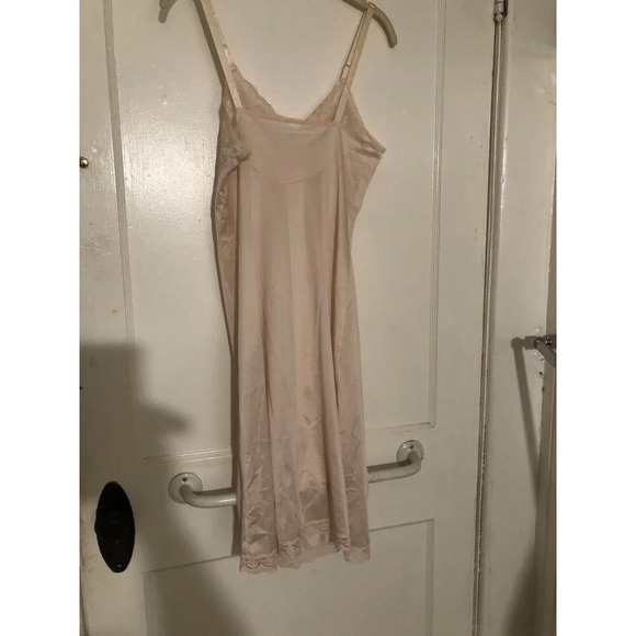 Vintage Nylon Slip 34 Long Lorraine Lace Full Dress S Small - Picture 3 of 6